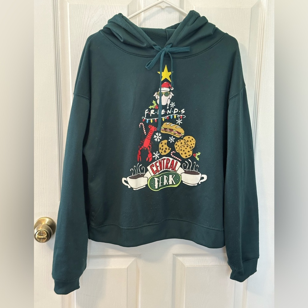 Friends Central Perk Green Holiday Hoodie Sweater